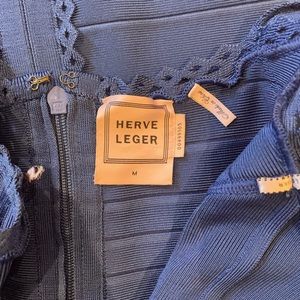 Herve Leger Blue Dress
